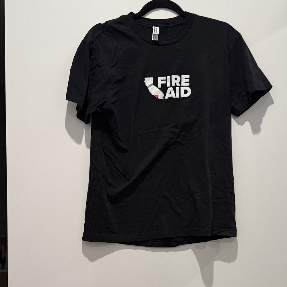 American Apparel Black Fire Aid 2025 Concert T-Shirt